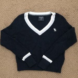 Abercrombie & Fitch navy preppy sweater size xs
